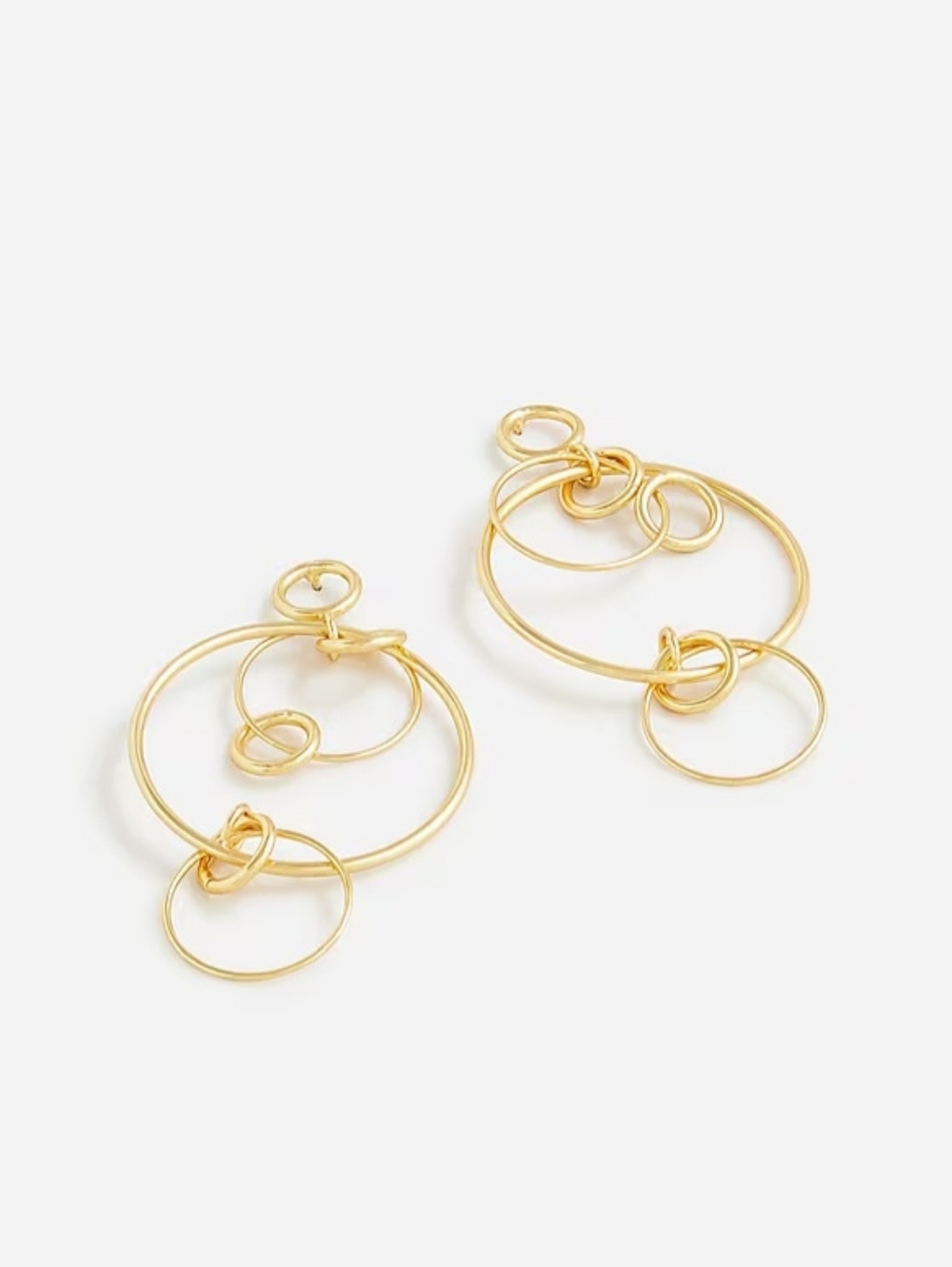 J.Crew Multi-Hoop Drop Earrings, Gold